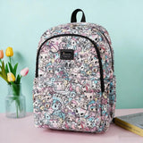 tokidoki School Backpack for Girls Cute Cartoon Laptop Backpack Casual Bookbags Lightweight Cloth Canvas School Bag Daypack Handbag (Colorful)