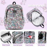 tokidoki School Backpack for Girls Cute Cartoon Laptop Backpack Casual Bookbags Lightweight Cloth Canvas School Bag Daypack Handbag (Colorful)
