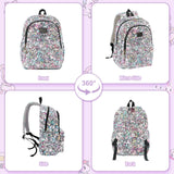 tokidoki School Backpack for Girls Cute Cartoon Laptop Backpack Casual Bookbags Lightweight Cloth Canvas School Bag Daypack Handbag (Colorful)