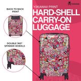 tokidoki - Y2Kawaii Carry - On Luggage - Hard Shell Carry - Suitcase - Suits US - Based & International Airline Case - Travel Suitcase - Double Spinner Wheels - Mounted Side - Top Handle - 22x14x9 In