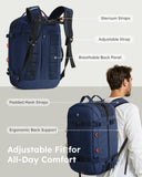 Tolaccea Travel Backpack for Men Women, 40L - 50L Carry On Backpack with Wet Dry Compartment, Flight Approved Laptop Daypack Fits 15.6", Convertible Expandable Large Rucksack Duffel Bag for Work Travel