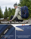 Tolaccea Travel Backpack for Men Women, 40L - 50L Carry On Backpack with Wet Dry Compartment, Flight Approved Laptop Daypack Fits 15.6", Convertible Expandable Large Rucksack Duffel Bag for Work Travel
