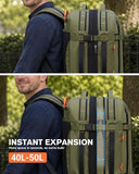 Tolaccea Travel Laptop Backpack for Men Women, 40L-50L Expandable Carry On Backpack with Wet Dry Compartment, TSA Approved Daypack Fits 16 Inch Laptop, Convertible Rucksack Duffel Bag for Work Travel