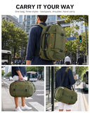 Tolaccea Travel Laptop Backpack for Men Women, 40L-50L Expandable Carry On Backpack with Wet Dry Compartment, TSA Approved Daypack Fits 16 Inch Laptop, Convertible Rucksack Duffel Bag for Work Travel
