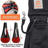 Tomkas Small Dog Sling Carrier - Classic Pocket & Classic Strap - Wrap Carrier - for 3 - 10 lbs Pets(Black)