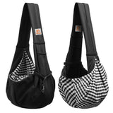 Tomkas Small Dog Sling Carrier - Classic Pocket & Classic Strap - Wrap Carrier - for 3 - 10 lbs Pets(Black)