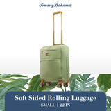 Tommy Bahama 22 Inch Rolling Luggage, Soft Sided Suitcase with Spinner Wheels, Sage