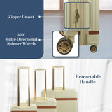Tommy Bahama 3 - Piece Rolling Luggage Set, Hard - Sided Suitcases with Spinner Wheels, Cream