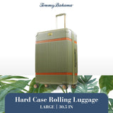 Tommy Bahama 30.5 Inches Rolling Luggage, Hard - Sided Suitcases with Spinner Wheels, Olive