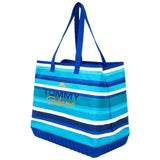 Tommy Bahama Beach Tote Bag, Carryall with Zip Pouch Handbag, Ocean Stripe Print