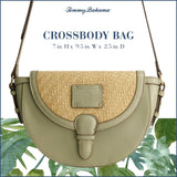 Tommy Bahama Crossbody Bag, Women's Mini Handbag, Woven Design and Adjustable Shoulder Strap, Sage, One Size
