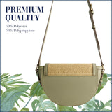 Tommy Bahama Crossbody Bag, Women's Mini Handbag, Woven Design and Adjustable Shoulder Strap, Sage, One Size