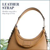 Tommy Bahama Hobo Bag, Women's Zip - Top Handbag with Adjustable Shoulder Strap, Tan, One Size