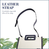 Tommy Bahama Tote Bag, Women's Casual Everyday Shoulder Bag with Modern Woven Design and Adjustable Shoulder Strap, Navy