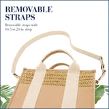 Tommy Bahama Tote Bag, Women's Modern Handbag with Adjustable Shoulder Strap, Tan, One Size