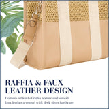 Tommy Bahama Tote Bag, Women's Modern Handbag with Adjustable Shoulder Strap, Tan, One Size