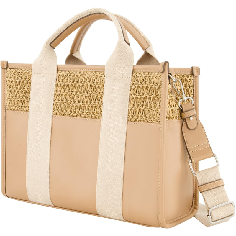 Tommy Bahama Tote Bag, Women's Modern Handbag with Adjustable Shoulder Strap, Tan, One Size