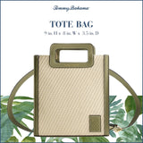 Tommy Bahama Tote Bag, Women's North/South Shoulder Bag with Modern Woven Design and Adjustable Shoulder Strap, Sage