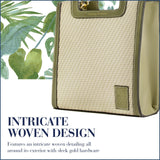Tommy Bahama Tote Bag, Women's North/South Shoulder Bag with Modern Woven Design and Adjustable Shoulder Strap, Sage