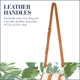 Tommy Bahama Women's Crossbody Bag Purse, Floral Canvas Flap Small Shoulder Handbag with Adjustable Strap and Leather Trim, Multi