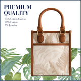 Tommy Bahama Women's Tote Bag, North South Floral Canvas Travel Purse Handbag with Adjustable Shoulder Strap and Leather Trim, Multi