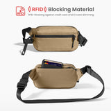 tomtoc 1.5L Sling Bag with RFID Blocking, Crossbody Bag Minimalist Chest Shoulder Pack for Men and Women, Water - resistant Lightweight Carry Casual Daypack for Travel, Daily Use