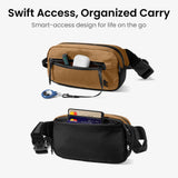 tomtoc 1.5L X - Pac Sling Bag with RFID Blocking, Crossbody Bag Minimalist Chest Shoulder Pack for Men/Women, Water - resistant Lightweight Casual Funny Pack for Travel, Daily Commute