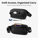 tomtoc 1.5L X - Pac Sling Bag with RFID Blocking, Crossbody Bag Minimalist Chest Shoulder Pack for Men/Women, Water - resistant Lightweight Casual Funny Pack for Travel, Daily Commute