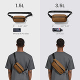 tomtoc 1.5L X - Pac Sling Bag with RFID Blocking, Crossbody Bag Minimalist Chest Shoulder Pack for Men/Women, Water - resistant Lightweight Casual Funny Pack for Travel, Daily Commute