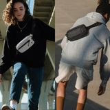 tomtoc 1.5L X - Pac Sling Bag with RFID Blocking, Crossbody Bag Minimalist Chest Shoulder Pack for Men/Women, Water - resistant Lightweight Casual Funny Pack for Travel, Daily Commute