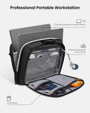 tomtoc 16 - inch Dual Compartment Laptop Briefcase for 2 Laptops, Business Protective Laptop Messenger Shoulder Bag for a Laptop+ a Portable Monitor, Water - resistant Multi - functional Computer Work Bag