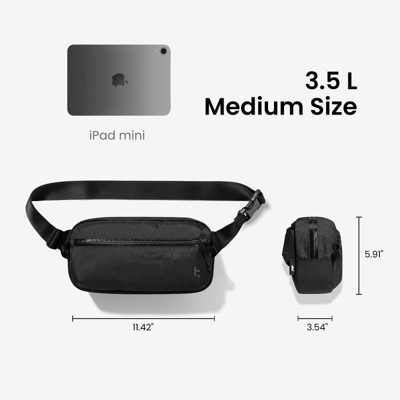tomtoc 3.5L X - Pac Sling Bag with RFID Blocking, Crossbody Bag Minimalist Chest Shoulder Pack for Men/Women, Water - resistant Lightweight Casual Funny Pack for Travel/Daily Commute