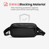 tomtoc 3.5L X - Pac Sling Bag with RFID Blocking, Crossbody Bag Minimalist Chest Shoulder Pack for Men/Women, Water - resistant Lightweight Casual Funny Pack for Travel/Daily Commute