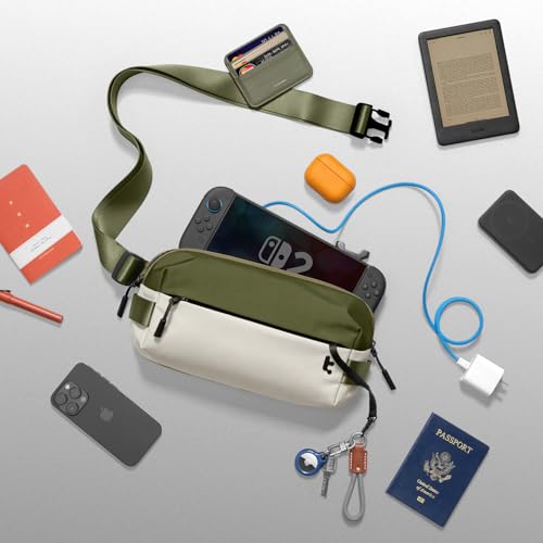 tomtoc 3L Compact EDC Sling Bag, Chest Shoulder Crossbody Sling Daypack for Men Women, Water - resistant Lightweight Everyday Carry Casual Pack for Nintendo Switch 2, Tactical, Travel, Work, Gym, Sport