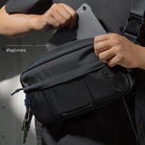 tomtoc 5.5L Sling Bag for Nintendo Switch 2/ROG Xbox Ally X, Heavy Duty Crossbody Bag for Men/Women, Water - resistant Tactical Carry Chest Daypack Travel Shoulder Pack for Steam Deck OLED, iPad mini