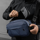 tomtoc 5.5L X - Pac Sling Bag for Nintendo Switch 2/ROG Xbox Ally X, Heavy Duty Crossbody Bag for Men, Water - resistant Carry Chest Daypack Travel Shoulder Pack for Steam Deck OLED, iPad mini, Tactical
