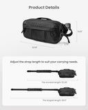 tomtoc 5.5L X - Pac Sling Bag for Nintendo Switch 2/ROG Xbox Ally X, Heavy Duty Crossbody Bag for Men, Water - resistant Carry Chest Daypack Travel Shoulder Pack for Steam Deck OLED, iPad mini, Tactical