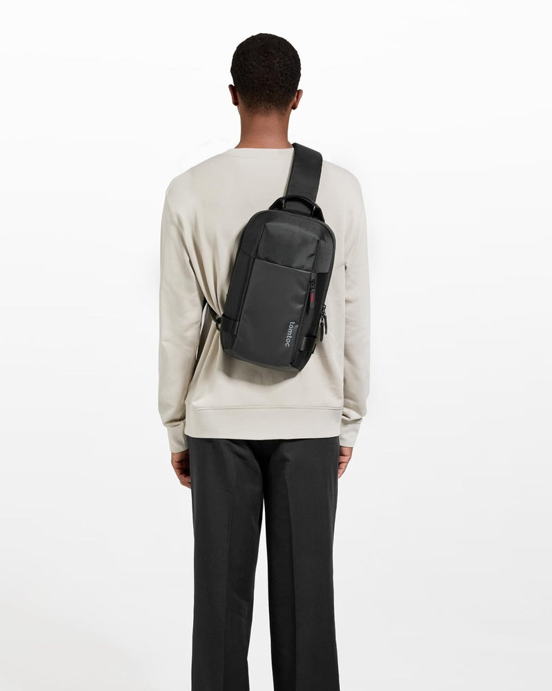 tomtoc 5L Compact Sling Backpack for Men Women, Lightweight Crossbody Shoulder Bag for 2026 11 - inch iPad Air M4/M3, iPad Pro M5/M4, iPad A16, Nintendo Switch 2/Rog Xbox Ally X, EDC Daypack - XS Size