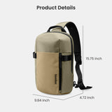 tomtoc 7L Sling Backpack Crossbody Bag for Men Women, EDC Daypack Chest Shoulder bag for 14 - inch MacBook Pro M5 Pro/Max, 13" MacBook Air, 13" iPad Air M4/Pro M5, Organized, Daily Use, Work, Travel - S