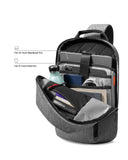 tomtoc 7L Sling Backpack Crossbody Bag for Men Women, EDC Daypack Chest Shoulder bag for 14 - inch MacBook Pro M5 Pro/Max, 13" MacBook Air, 13" iPad Air M4/Pro M5, Organized, Daily Use, Work, Travel - S