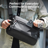 tomtoc 7L Sling bag for 2026 11 - inch iPad Air M4/M3, iPad Pro 2025 (M5/M4), iPad (A16), Water - resistant Crossbody Shoulder Bag for Men Women, EDC Casual Chest Pack for Travel, Work, Gym, Sport
