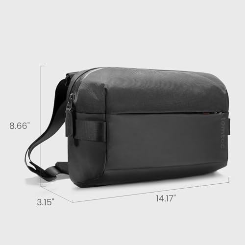 tomtoc 7L Sling bag for 2026 11 - inch iPad Air M4/M3, iPad Pro 2025 (M5/M4), iPad (A16), Water - resistant Crossbody Shoulder Bag for Men Women, EDC Casual Chest Pack for Travel, Work, Gym, Sport
