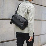 tomtoc 7L Sling bag for 2026 11 - inch iPad Air M4/M3, iPad Pro 2025 (M5/M4), iPad (A16), Water - resistant Crossbody Shoulder Bag for Men Women, EDC Casual Chest Pack for Travel, Work, Gym, Sport