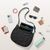 tomtoc 9L Puffer Sling Crossbody Bag for Women Trendy, Nylon Quilted Crescent Shoulder Bag Purses for 11" iPad Air M4/Pro M5, Nintendo Switch 2, Puffy Travel Hobo Handbag with Organized Inner Pockets