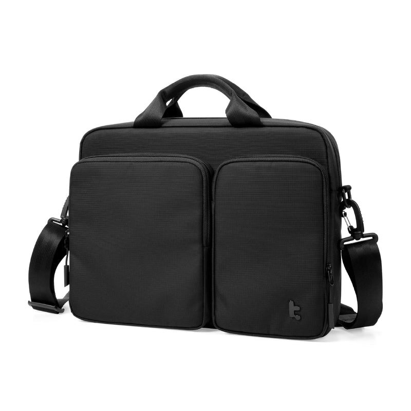 tomtoc A33 Slim 13 - 14 Inch Laptop Shoulder Bag for MacBook Air/Pro M5/M4/M3, Briefcase with Accessory & Document Storage, Water - Resistant & Durable Recycled Fabric