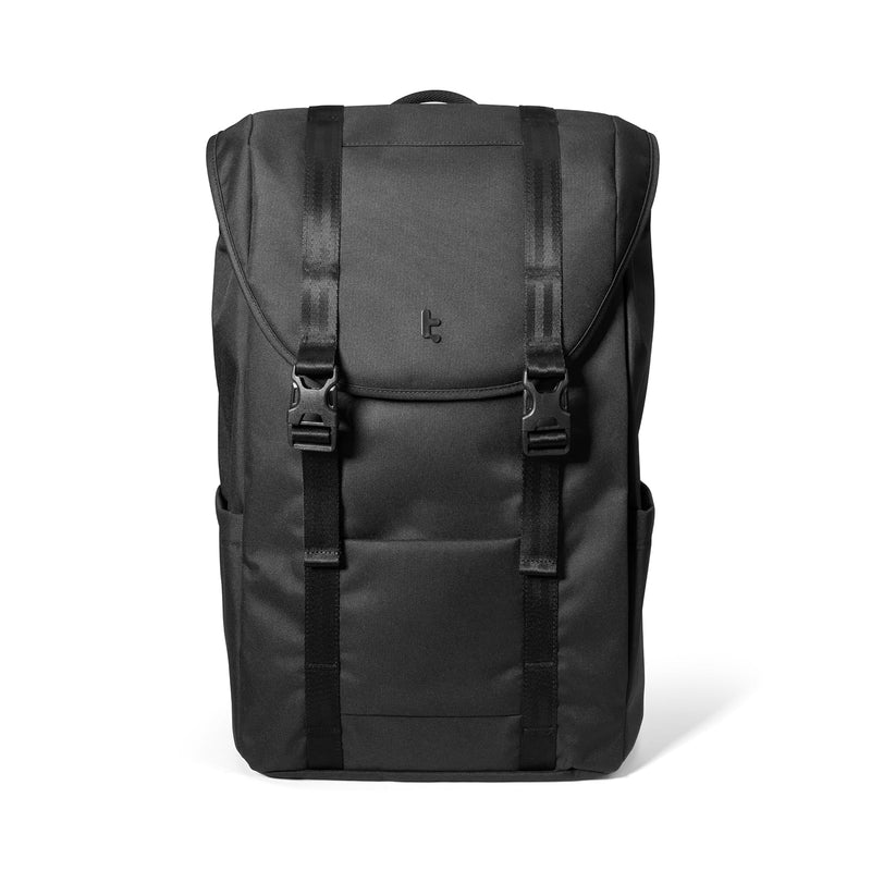tomtoc Flap Laptop Backpack, Lightweight, Water - Resistant Casual Daypack, Durable Work - pack, Vintage Classic Rucksack for 13 - 15.6 Inch Laptop, perfect for Campus, Street, 22L, Dark