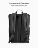 tomtoc Flap Laptop Backpack, Lightweight, Water - Resistant College Travel Casual Daypack, Slim Durable Work - pack Rucksack for 13 - 16 Inch MacBook Laptop, Large Capacity, 18L, Black