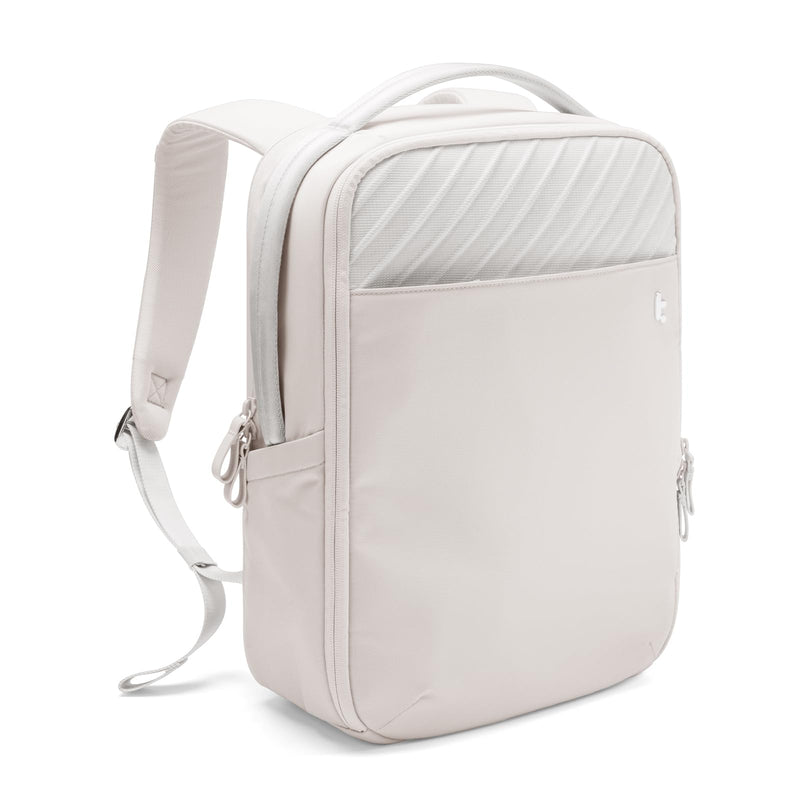 tomtoc Laptop Backpack 20L Techpack Workpack Designed for Business Professional Commuter, City EDC Backpack Daypack for 15.6 - inch Laptop, White