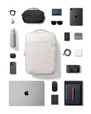 tomtoc Laptop Backpack 20L Techpack Workpack Designed for Business Professional Commuter, City EDC Backpack Daypack for 15.6 - inch Laptop, White