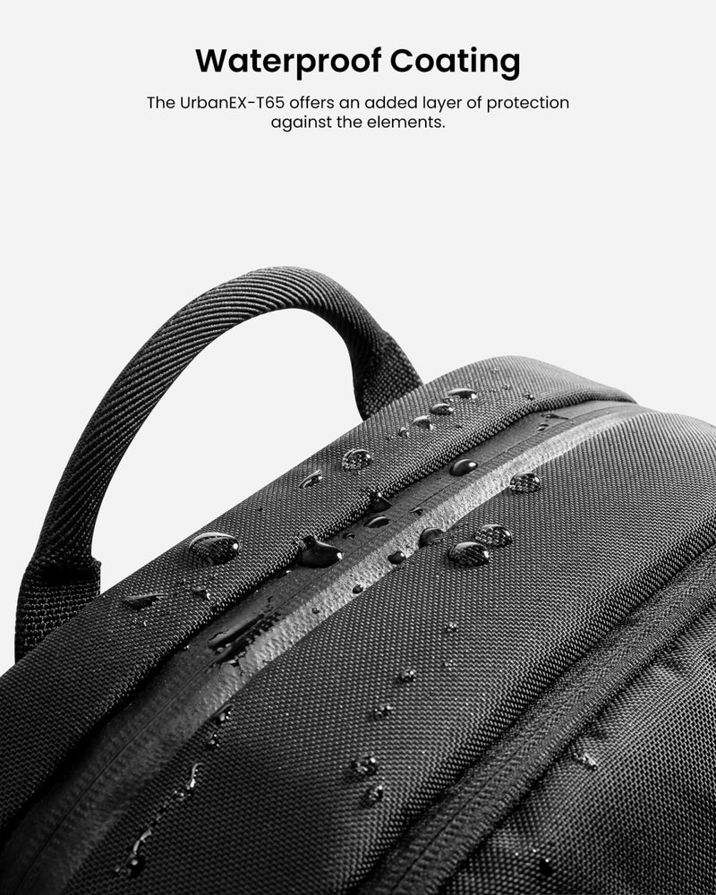 tomtoc Laptop Backpack Minimalist Daypack, UrbanEX - T65, A City Pack for Daily Commute Work, Water - resistant, Cordura Ballistic Nylon, 20L Fits 15.6 - inch Notebook, Black